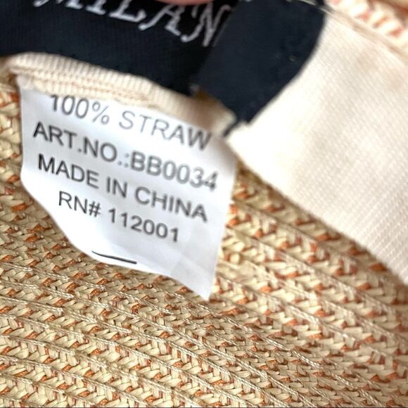 Milani large straw hat with red and black scarf - Picture 8 of 14